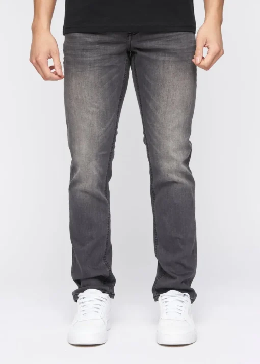 Crosshatch Dark Grey Wash New Svelte Slim Jeans