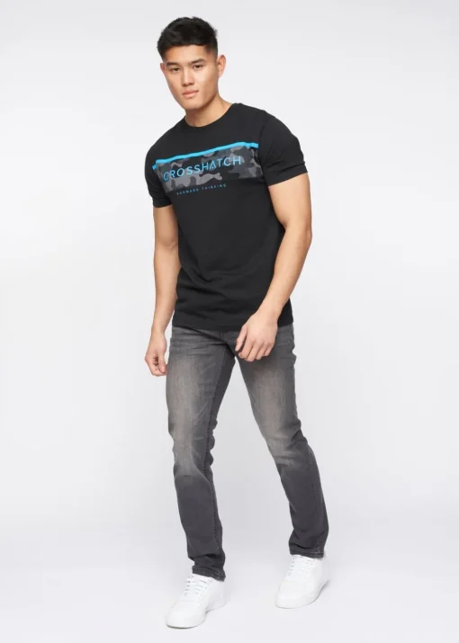 Crosshatch Dark Grey Wash New Svelte Slim Jeans
