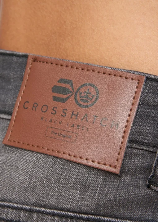 Crosshatch Dark Grey Wash New Svelte Slim Jeans