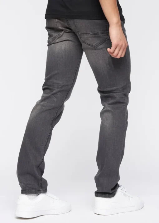 Crosshatch Dark Grey Wash New Svelte Slim Jeans