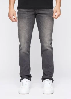 Crosshatch Dark Grey Wash New Svelte Slim Jeans