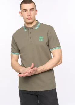 Crosshatch Dark Sage Changra Polo
