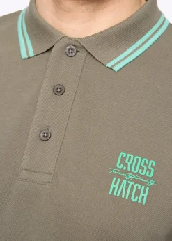 Crosshatch Dark Sage Changra Polo