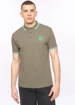 Crosshatch Dark Sage Changra Polo