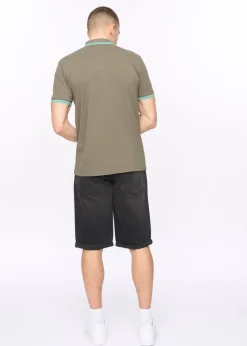 Crosshatch Dark Sage Changra Polo