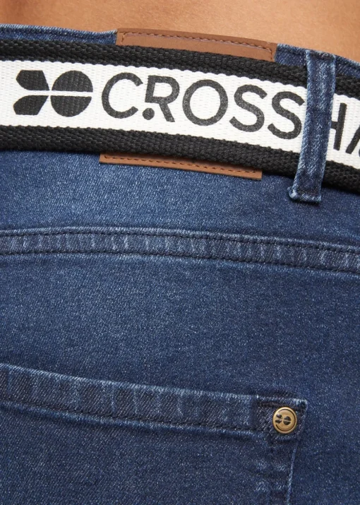 Crosshatch Dark Wash Barbeck Slim Fit Denim