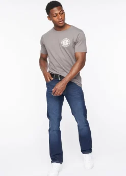 Crosshatch Dark Wash Cadman Straight Jeans