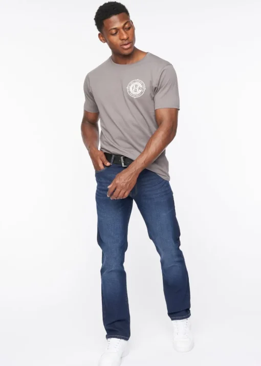 Crosshatch Dark Wash Cadman Straight Jeans