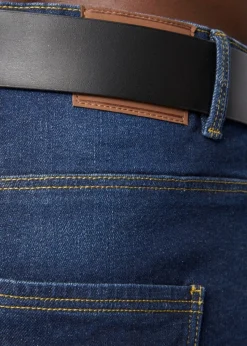 Crosshatch Dark Wash Cadman Straight Jeans