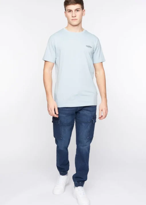 Crosshatch Dark Wash Malimore Cargo Cuff Jeans
