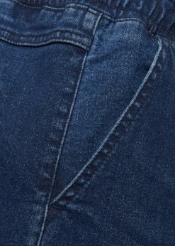 Crosshatch Dark Wash Malimore Cargo Cuff Jeans