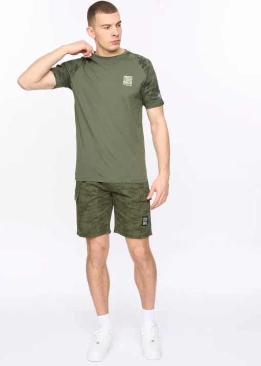 Crosshatch Deep Olive Janscore T-Shirt