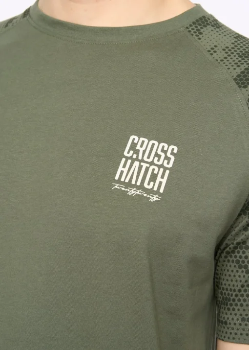 Crosshatch Deep Olive Janscore T-Shirt