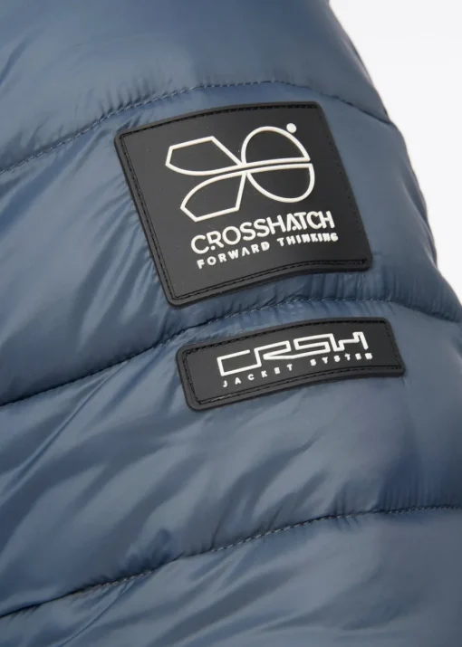 Crosshatch Denim Blue Gattering Jacket