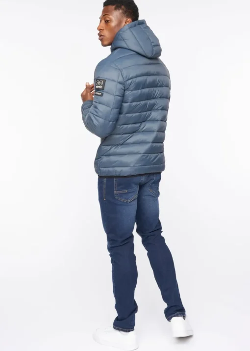 Crosshatch Denim Blue Gattering Jacket
