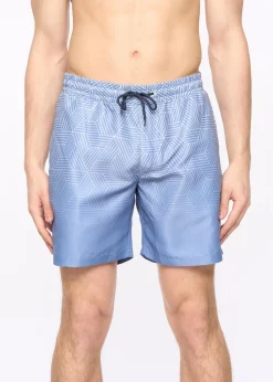 Crosshatch Denim Blue Layotta Swim Shorts