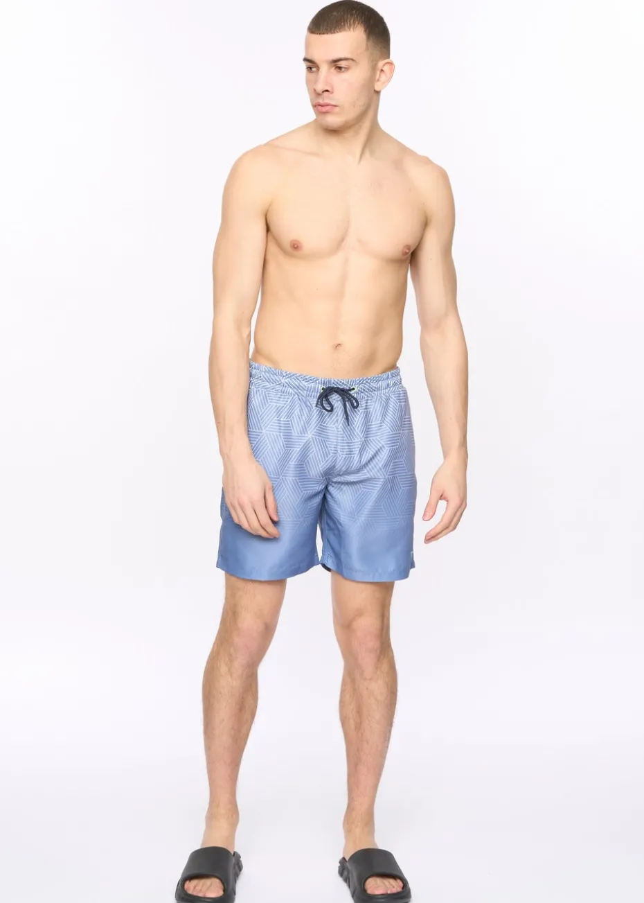 Crosshatch Denim Blue Layotta Swim Shorts