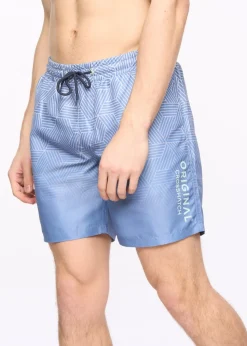 Crosshatch Denim Blue Layotta Swim Shorts
