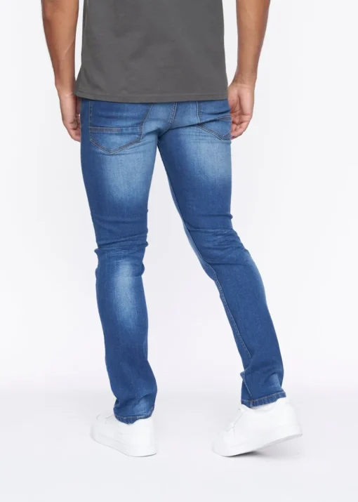 Crosshatch Denim Blue Wash New Svelte Slim Jeans