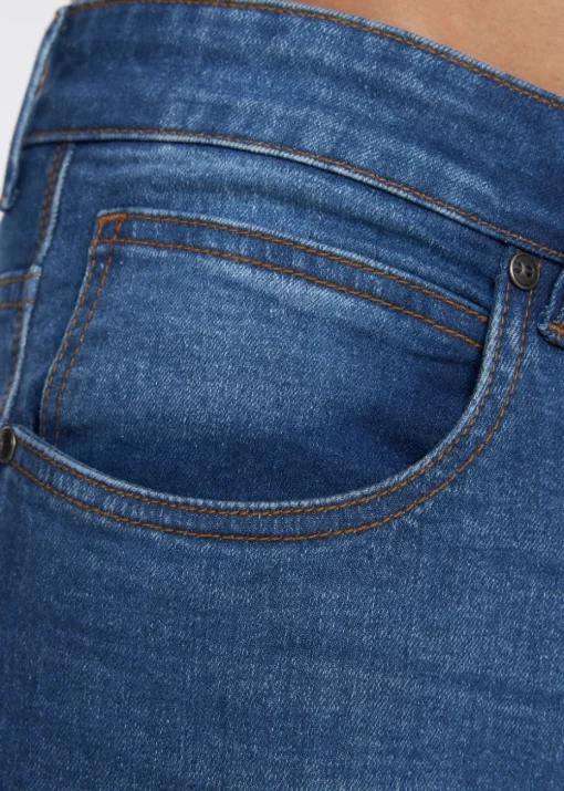 Crosshatch Denim Blue Wash New Svelte Slim Jeans