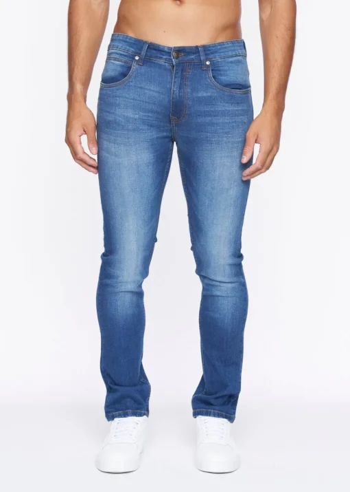 Crosshatch Denim Blue Wash New Svelte Slim Jeans