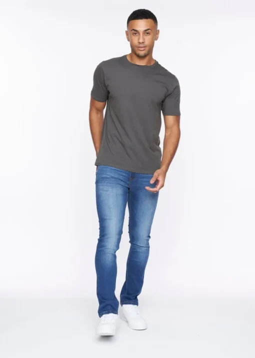 Crosshatch Denim Blue Wash New Svelte Slim Jeans
