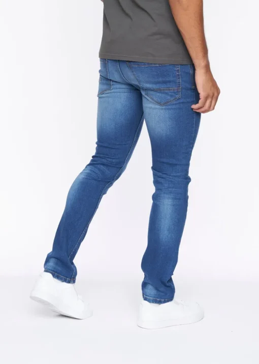 Crosshatch Denim Blue Wash New Svelte Slim Jeans
