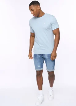 Crosshatch  Light Blue  Shellworth  T-Shirt