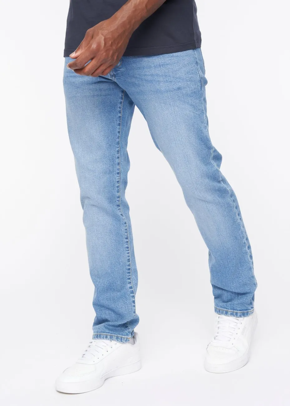 Crosshatch Light Blue Wash Princed Belted Jean