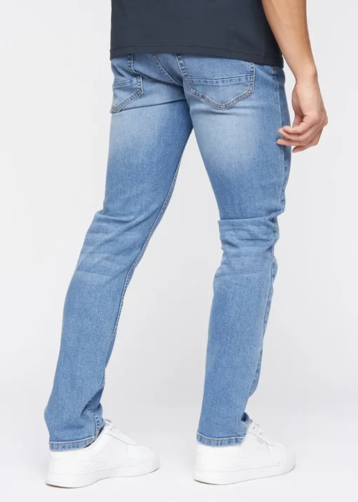 Crosshatch Light Wash Malcolm Slim Fit Jeans