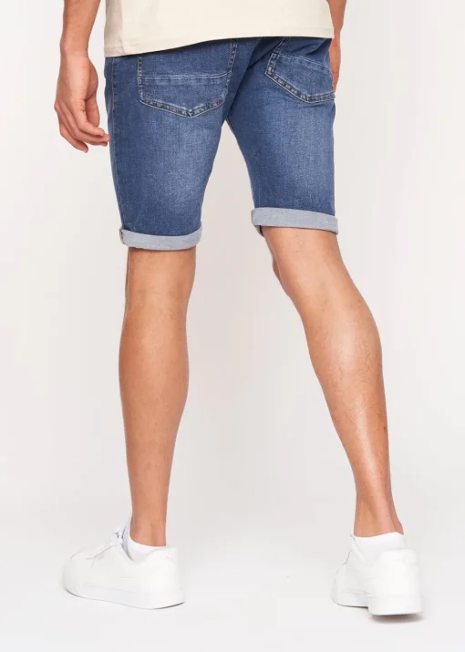 Crosshatch Mid Wash Reestier Denim Shorts