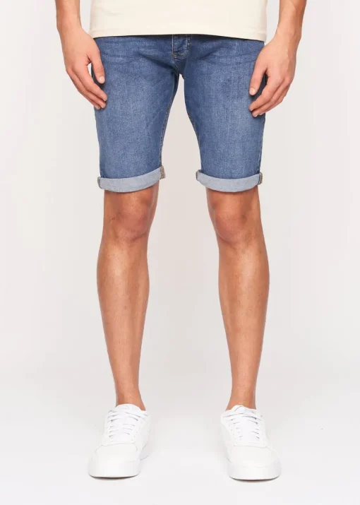 Crosshatch Mid Wash Reestier Denim Shorts