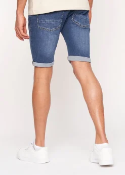 Crosshatch Mid Wash Reestier Denim Shorts