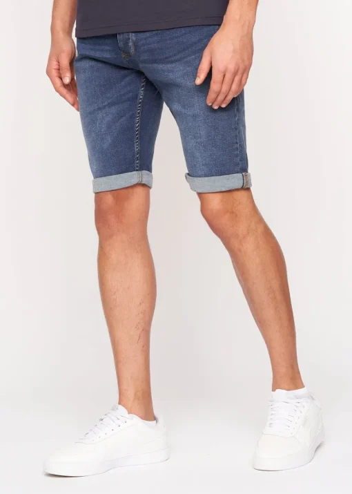 Crosshatch  Mid Wash  Tadcaster  Denim  Shorts