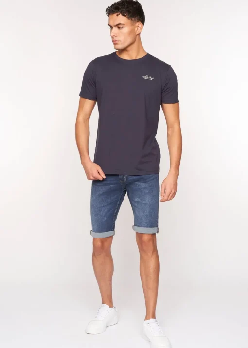 Crosshatch  Mid Wash  Tadcaster  Denim  Shorts