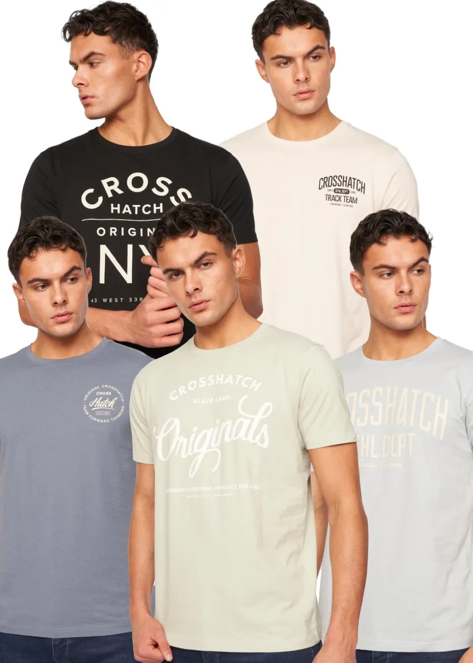 Crosshatch Multi Feltrax T-Shirts (5 Pack)
