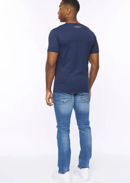 Crosshatch  Navy  Athwood  T-Shirt