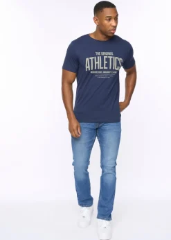 Crosshatch  Navy  Athwood  T-Shirt