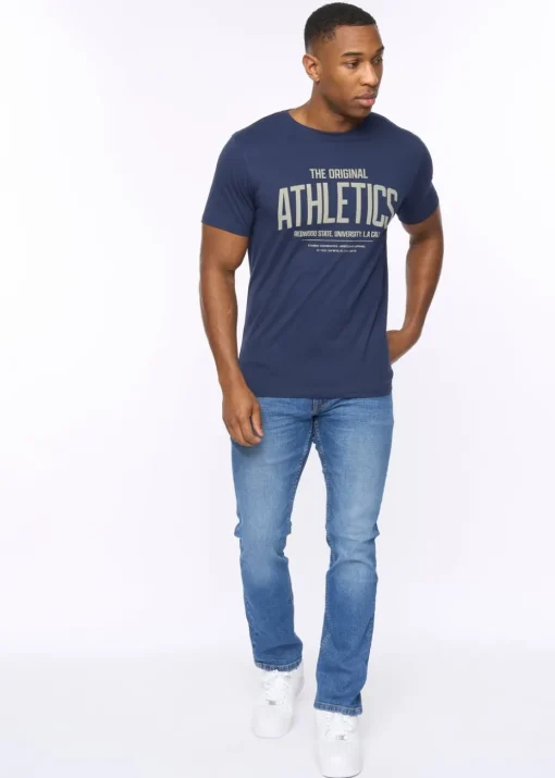 Crosshatch  Navy  Athwood  T-Shirt