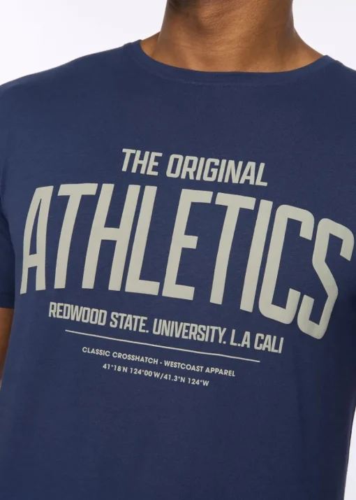 Crosshatch  Navy  Athwood  T-Shirt