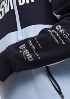 Crosshatch Navy/Light Blue Compounds Hoodie