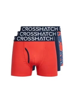Crosshatch Red Lynol Boxers (3 Pack)