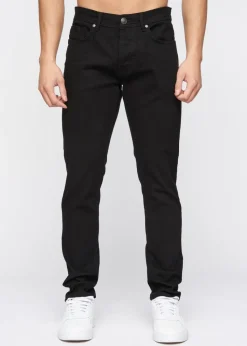 Crosshatch Solid Black Buraca Slim Fit Jean