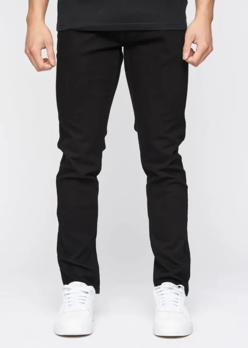 Crosshatch Solid Black Buraca Slim Fit Jean