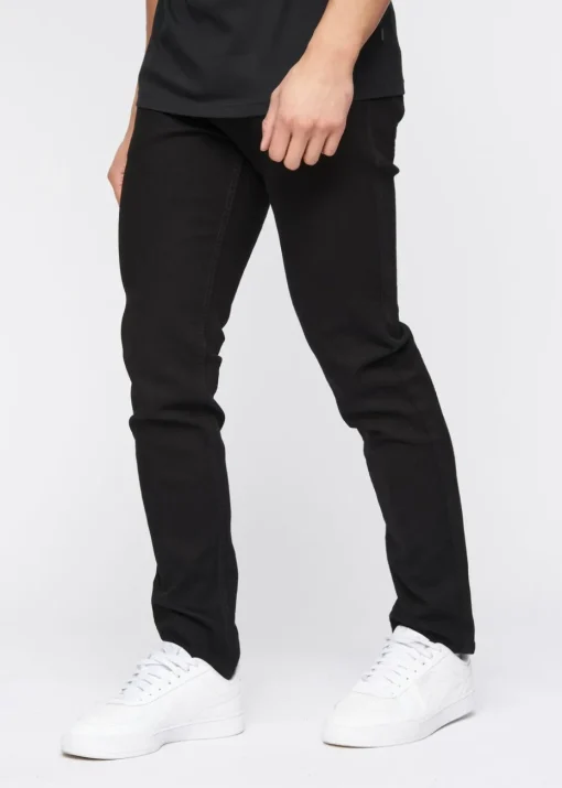 Crosshatch Solid Black Buraca Slim Fit Jean