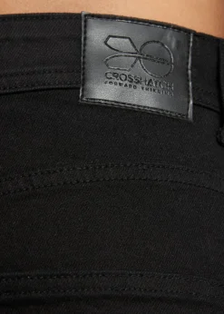 Crosshatch Solid Black Kremtap Cargo Jeans