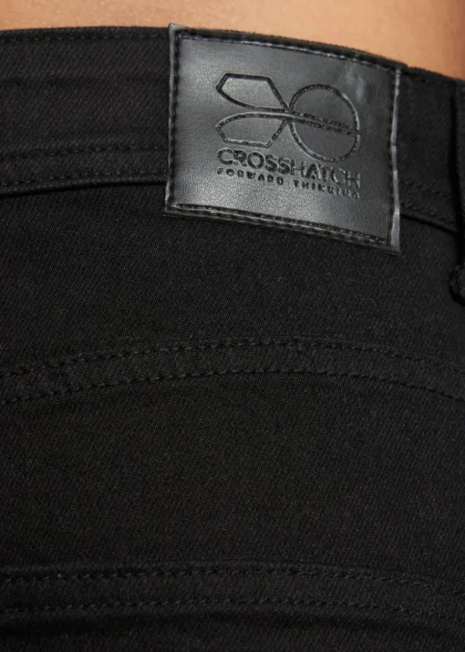 Crosshatch Solid Black Kremtap Cargo Jeans