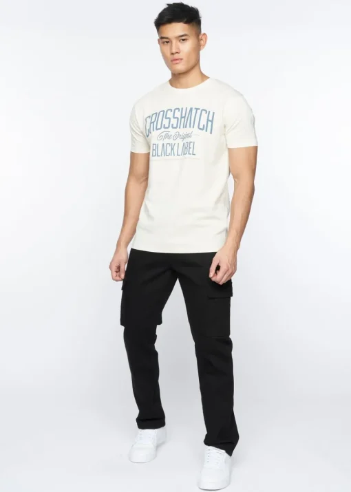 Crosshatch Solid Black Kremtap Cargo Jeans