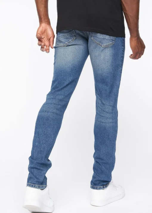 Crosshatch Stone Wash Barbeck Slim Fit Denim