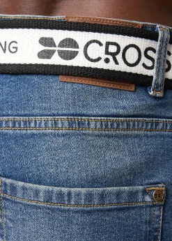 Crosshatch Stone Wash Barbeck Slim Fit Denim